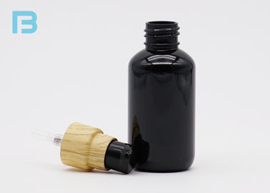 Le jet en plastique rechargeable solide du noir 30ml met l'épaule en bouteille ronde de bouteilles de plastique d'animal familier