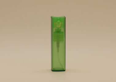 Bouteilles en verre rechargeables vertes claires de jet de parfum avec EN TANT QUE couverture de bouteille de rectangle