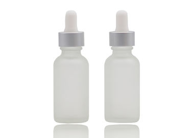Le compte-gouttes transparent givré d'huile essentielle met 30ml en bouteille, bouteilles en verre cosmétiques de compte-gouttes