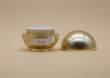OEM crème cosmétique sphérique du volume 30g 50g de couleur d'or de conteneurs disponible