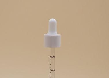 Représentation d'écurie de tube imprimée par compte-gouttes en verre gradué en aluminium blanc brillant