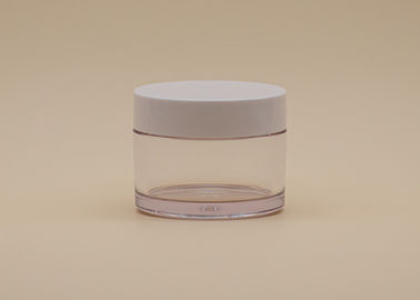 30ml les conteneurs crèmes cosmétiques opales ronds cylindrique PETG blanc dégagent le corps avec le couvercle
