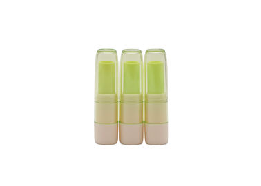 emballage de baume à lèvres de tube du vert ECO d'ABS de la capacité 4ml pour le paquet de beauté