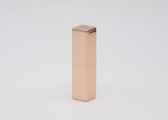 Le volume en aluminium de conteneurs de baume à lèvres d'aimant d'or carré