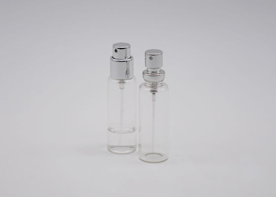 10CC Mini Glass Perfume Tester Bottle exquis avec la pompe en aluminium argentée de jet