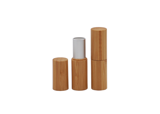 Bambou en aluminium intérieur de cylindre en dehors de tube vide de rouge à lèvres avec le chapeau de bruit de presse