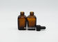 Bouteilles en verre de compte-gouttes d'Amber Clear Essential Oil Customized 15ml