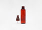 bouteille cosmétique de jet de brume fine rouge foncé claire en plastique vide du cylindre 50ml