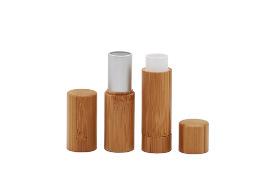 Rouge à lèvres couvert en bambou 3.5g de tube cosmétique vide fait sur commande de baume à lèvres