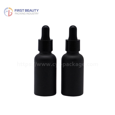 30ml a givré les bouteilles en verre de compte-gouttes lisse le rond pour l'Aromatherapy