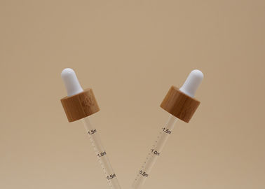 Compte-gouttes en bambou 18mm d'huile essentielle de collier avec la pipette en verre d'échelle d'impression