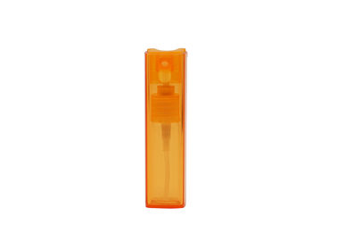 Atomiseur en verre rechargeable de forme de place de la bouteille de parfum de couleur orange 10ml