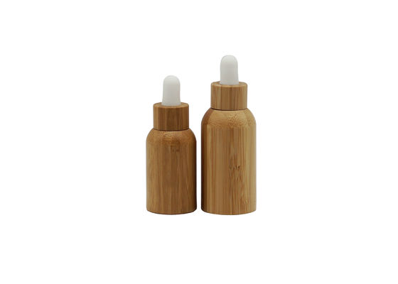 bouteille en bambou naturelle en verre d'huile essentielle d'Odm du compte-gouttes 30ml