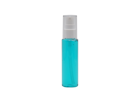 Bouteille en plastique 50ml 60ml de jet plat d'épaule blanche et transparente