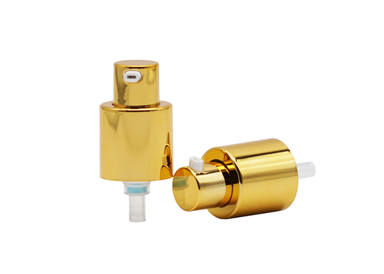 Pompe cosmétique de traitement d'or de lotion de la pompe 20mm d'aluminium de pompe brillante de mousse