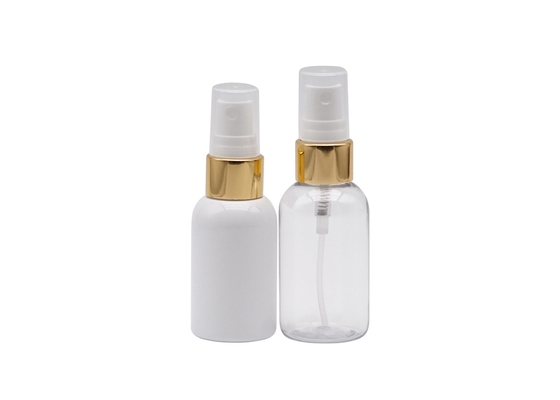 Cylindre en plastique de la bouteille 30ml de jet de poche de voyage avec le collier en aluminium d'or