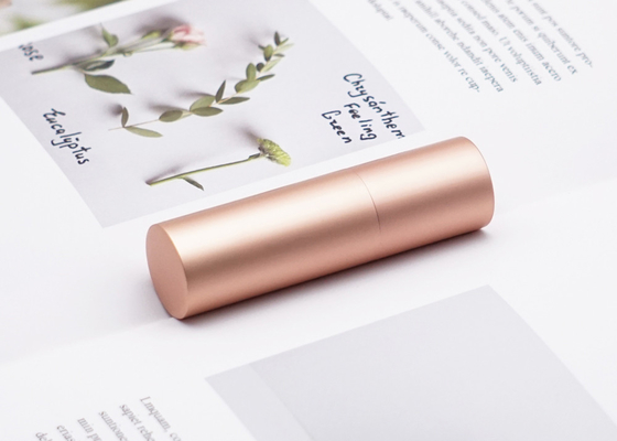 Conteneur cosmétique magnétique en aluminium de tube de rouge à lèvres de Rose Gold 3.5g de cylindre