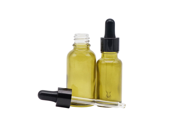 Impression en verre verte cosmétique d'écran de compte-gouttes de bouteille de l'huile 30ml essentielle