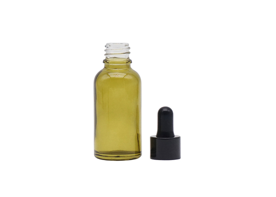 Impression en verre verte cosmétique d'écran de compte-gouttes de bouteille de l'huile 30ml essentielle