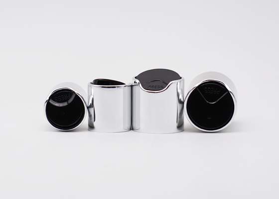 24 / Bouteille en plastique en aluminium en métal de vis de chapeau supérieur argenté du disque 410 pour la crème de lotion de shampooing