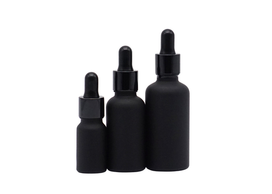 Compte-gouttes cosmétique de couleur foncée de bouteille d'huile essentielle de Matte Empty 30ml 100ml