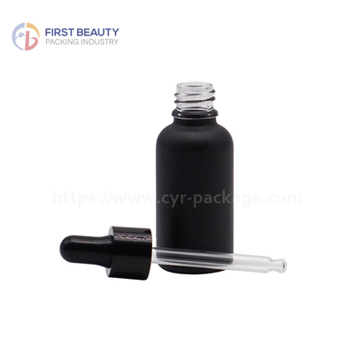 30ml a givré les bouteilles en verre de compte-gouttes lisse le rond pour l'Aromatherapy