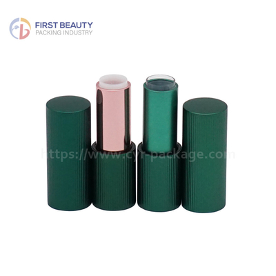 Tubes de rouge à lèvres en aluminium vert mat 3.8g