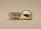 Les conteneurs crèmes cosmétiques de forme de boule, maquillage vide de cercle d'or cogne