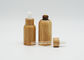 bouteille en bambou naturelle en verre d'huile essentielle d'Odm du compte-gouttes 30ml