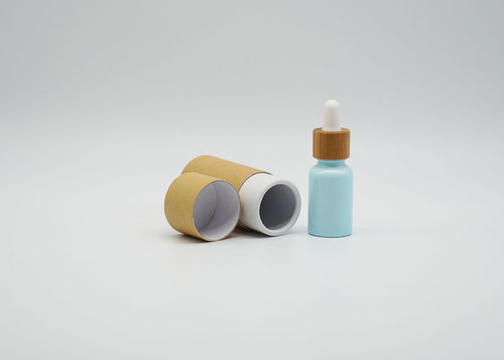 Bouteilles en verre en bambou givrées de compte-gouttes de l'huile 50ml essentielle