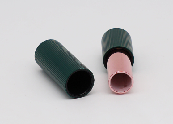 Tubes vides magnétiques vert-foncé de baume à lèvres de forme ovale