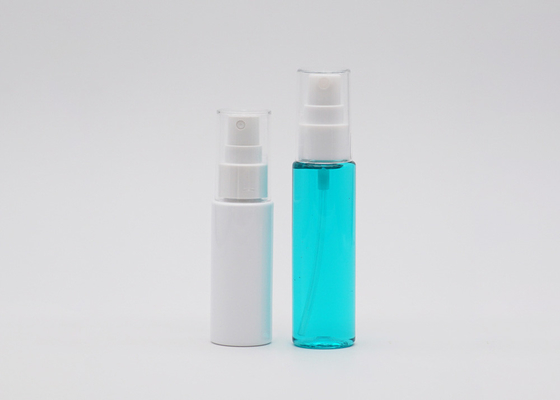 Bouteille en plastique 50ml 60ml de jet plat d'épaule blanche et transparente