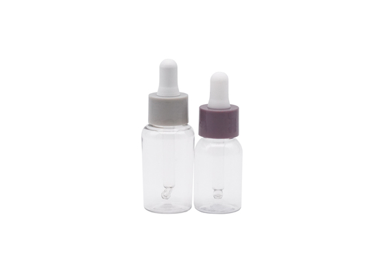 bouteille cosmétique en plastique Grey Personal Care de compte-gouttes de cylindre de 20ml 30ml 50ml