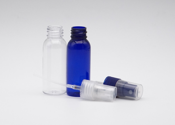 Cylindre en plastique de la brume 50ml de bouteille fine vide bleue de jet