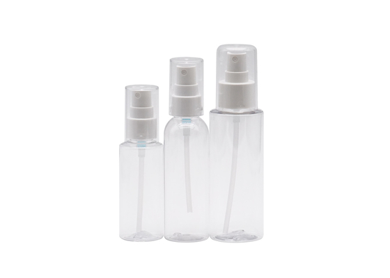 bouteille ronde cosmétique de jet Misty Spray Bottle de PE fin en plastique de 60ml 50ml