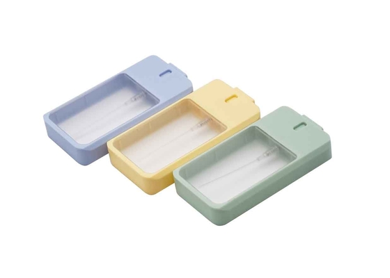 forme en plastique transparente jaune de carte de crédit de bouteille d'atomiseur du parfum 38ml