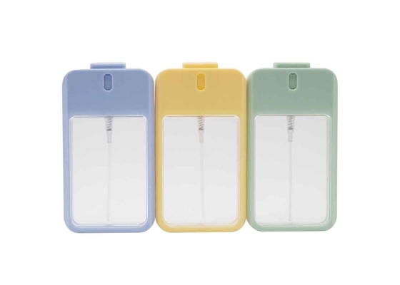 forme en plastique transparente jaune de carte de crédit de bouteille d'atomiseur du parfum 38ml