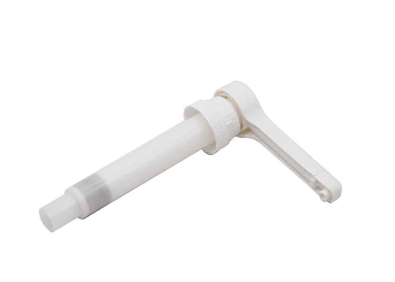 31/410 pompe en plastique blanche de distributeur de bec de pompe de sirop de café de catégorie comestible longue