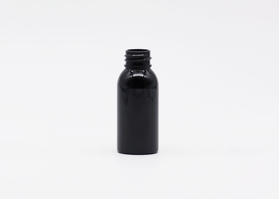 Cou de empaquetage noir en plastique cosmétique de la bouteille 20mm de la bouteille 60ml de jet de brume