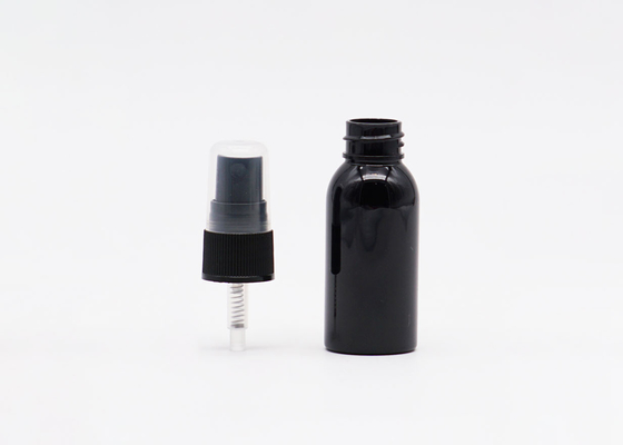 Cou de empaquetage noir en plastique cosmétique de la bouteille 20mm de la bouteille 60ml de jet de brume