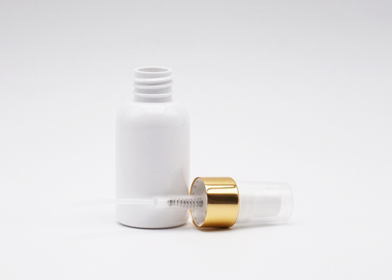 Cylindre en plastique de la bouteille 30ml de jet de poche de voyage avec le collier en aluminium d'or