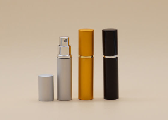 le jet en verre de recharge en aluminium de l'or 5ml met la manipulation en bouteille de surface d'impression d'écran en soie de parfum