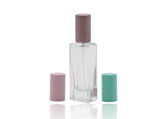 bouteille cosmétique du jet 15ml, bouteille de parfum en verre vide rechargeable de mur épais avec le chapeau coloré