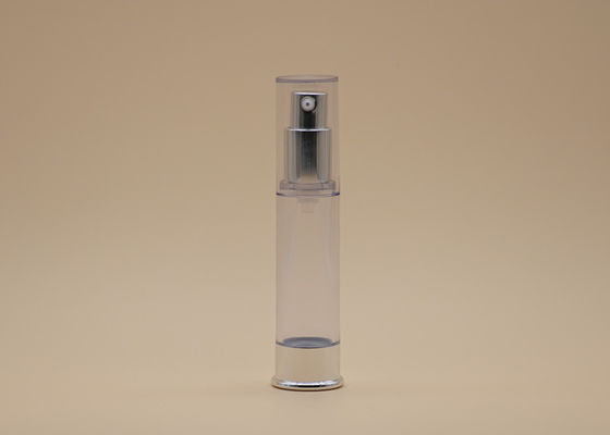Portable cosmétique d'emballage de la pompe 100ml privée d'air avec le chapeau fini transparent