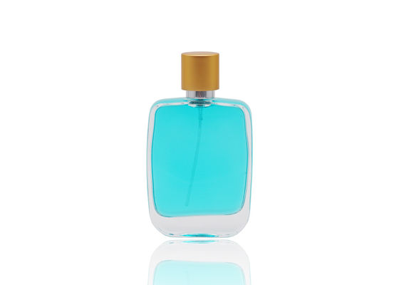 Bouteille de parfum cosmétique carrée de la forme 50ml avec la rupture FEA15 sur la pompe de parfum